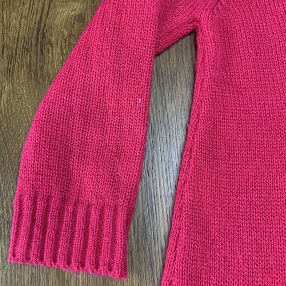 OWL Knited Sweater Dress Girls 2-3 2T 3T Red Toddler Girl Knit Winter Tunic Fall - Picture 5 of 6